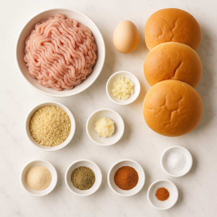 MoMo's Turkey Burgers on the Grill ingredients