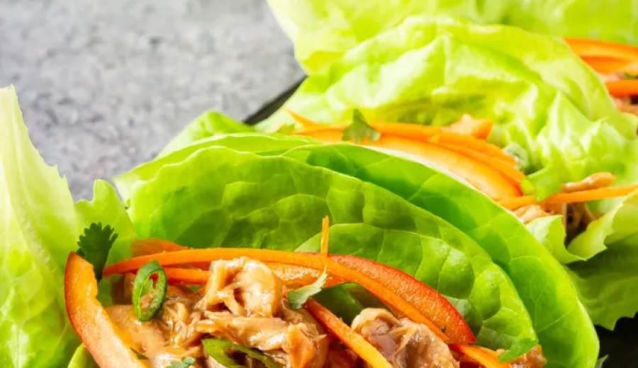 Chicken Lettuce Wraps Made in a Slow Cooker