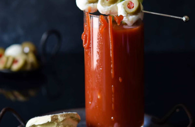 Burrata with a Bloody Mary Twist