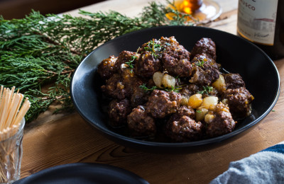 Beef Meatballs in Bourguignon Sauce