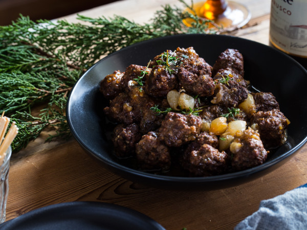 Beef Meatballs in Bourguignon Sauce