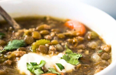 Kris' Hearty Lentil and Sausage Soup