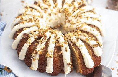 Carrot Bundt® Cake Drizzled with Orange-Bourbon Glaze