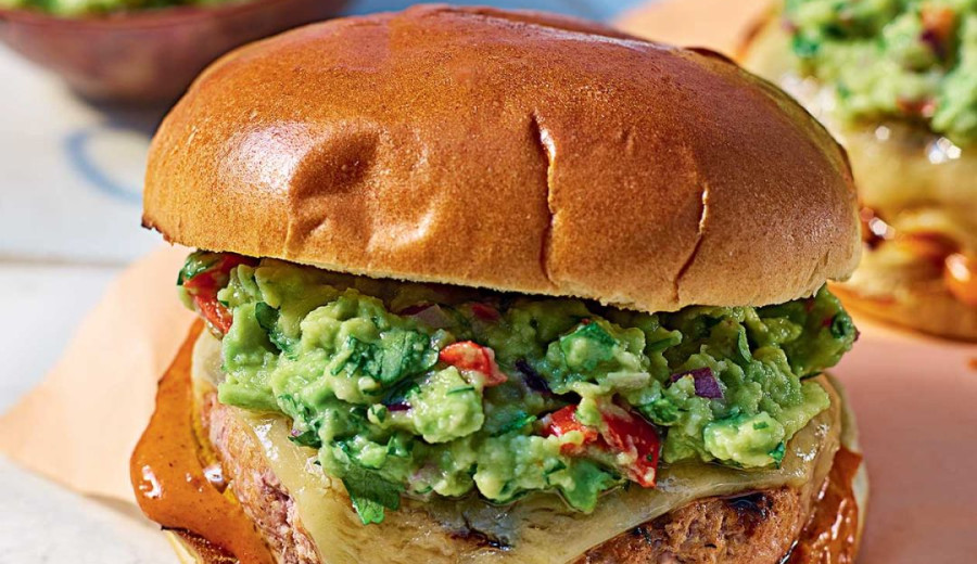 Turkey Burger with Guacamole