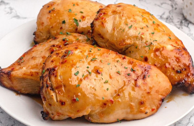 Chicken Breasts with Apricot Glaze Made in an Air Fryer