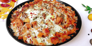 Oven-Baked Chicken with Creamy Pasta