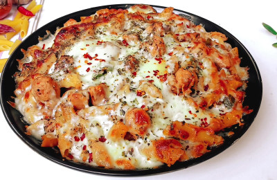 Creamy Pasta with Baked Chicken