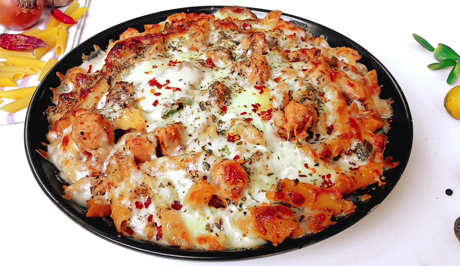 Creamy Pasta with Baked Chicken