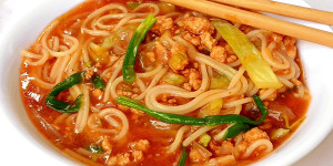 Cabbage Chicken Soup with Noodles