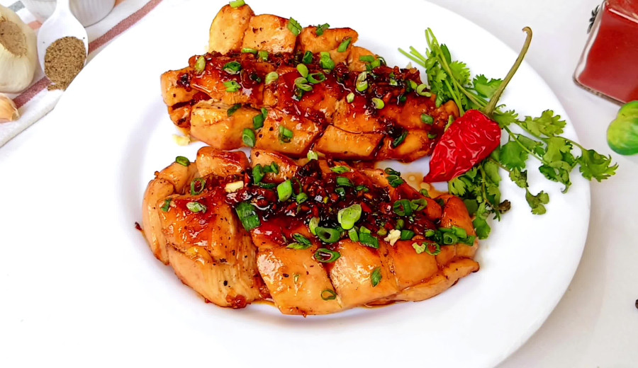 Honey and garlic chicken dish