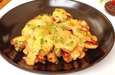 Creamy Cheese Coated Chicken