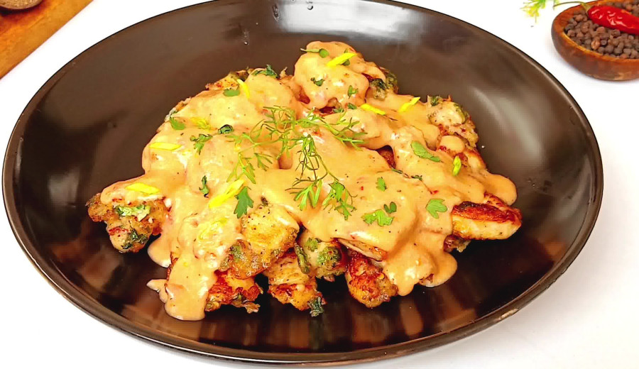 Creamy Cheese Coated Chicken