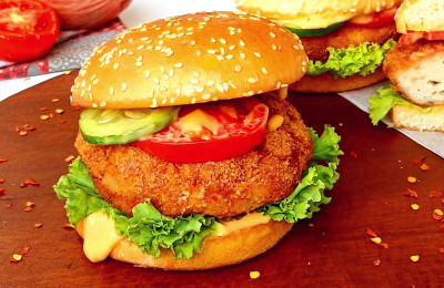Chicken on a bun