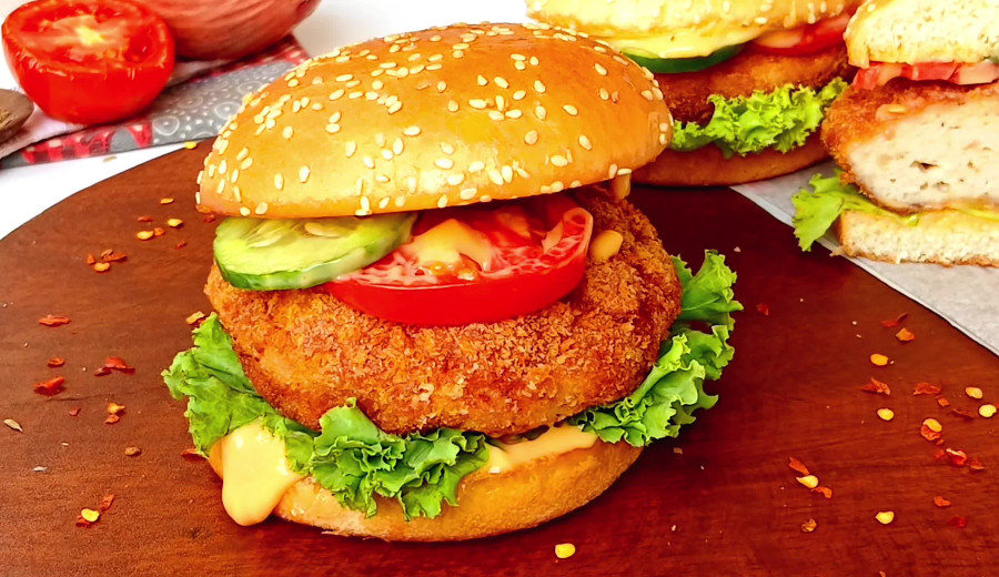 Chicken on a bun