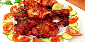 Air-fried crispy chicken sticks