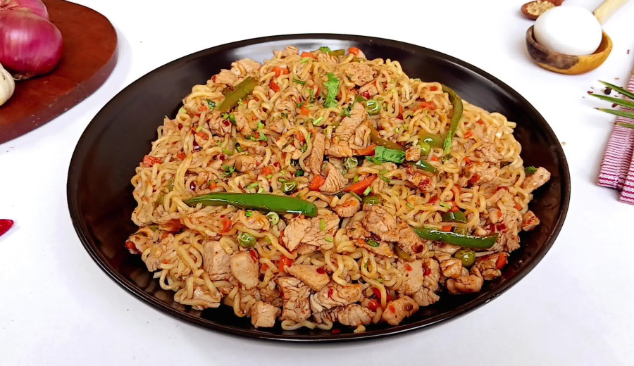 Chicken and Vegetable Noodle Dish