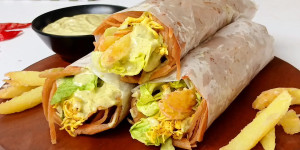 Wrap with Shredded Chicken