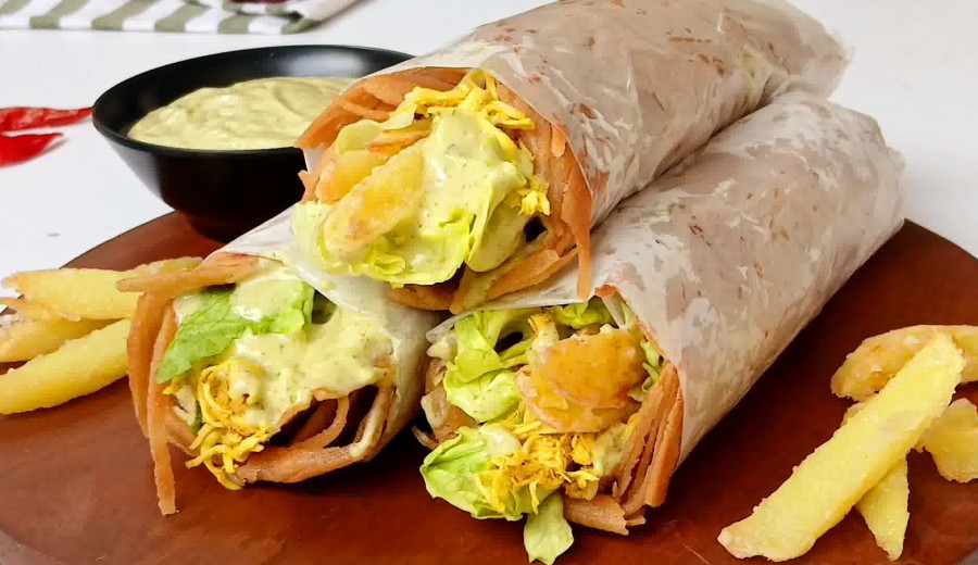 Shredded Chicken Wrap