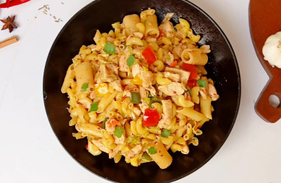 Chicken and Veggie Stir-Fry with Pasta