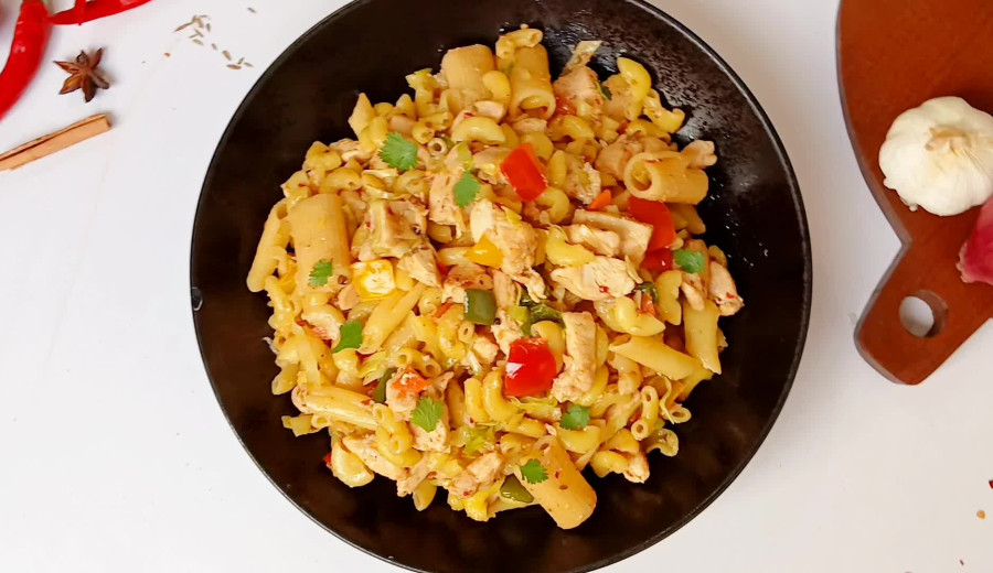 Chicken and Veggie Stir-Fry with Pasta