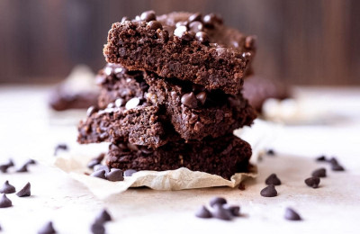 Vegan Dark Chocolate Brownies Without Gluten