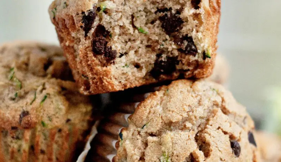 Zucchini Orange Muffins with Chocolate Chips, Dairy and Gluten-Free