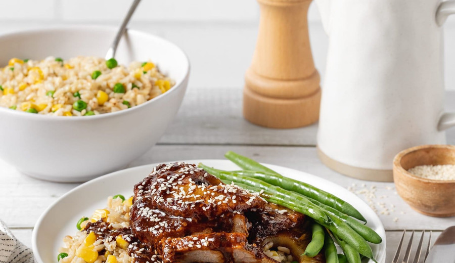 Pineapple-Teriyaki Pork Chops in the Slow Cooker