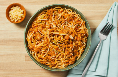 Quick Turkey Ragu Linguine for Two