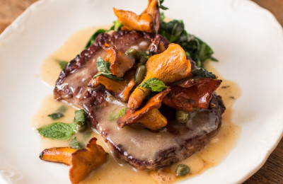 Lamb Scallopini with Sweet and Sour Peppers and Onions