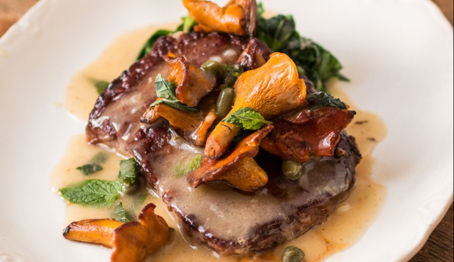 Lamb Scallopini with Sweet and Sour Peppers and Onions