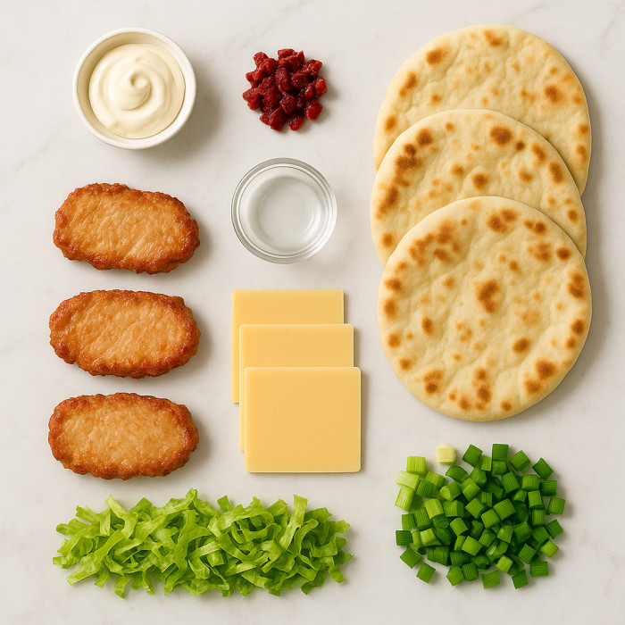 Chipotle Pork Naan Sandwich ingredients