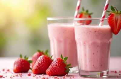 Light Strawberry Milkshake