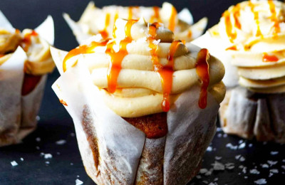Delicious Cupcakes with SPAM® and Salted Caramel Frosting