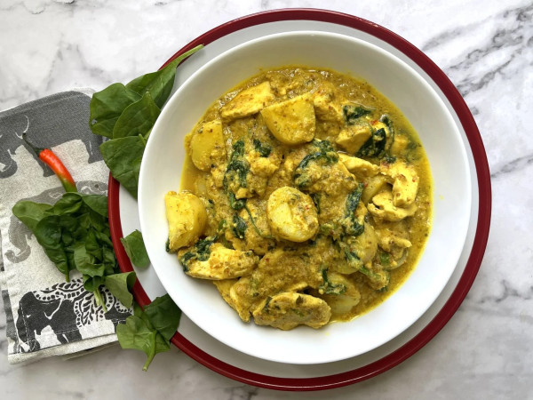 South Indian Curry with Potatoes and Okra