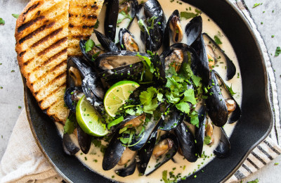 Lime and Coconut Broth with Mussels