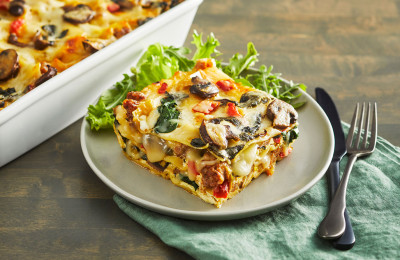 Lasagna with Smoked Sausage, Pumpkin, and Collard Greens