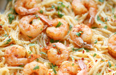 Creamy Bang Bang Shrimp Pasta Delight