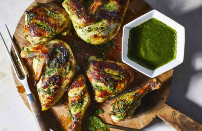 Chicken with Cilantro Chutney