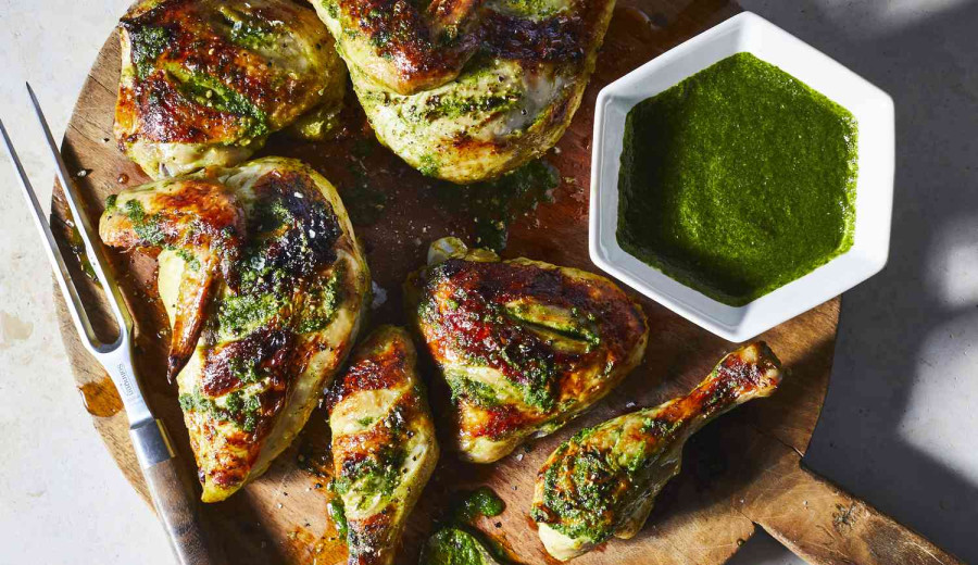 Chicken with Cilantro Chutney