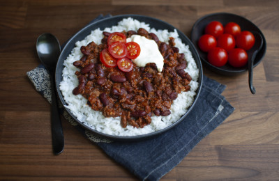 Chili Beef and Rice Fiesta