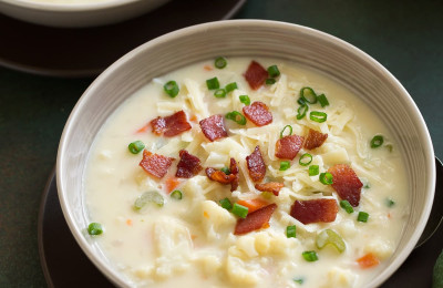 Creamy Cauliflower Soup Made in a Slow Cooker