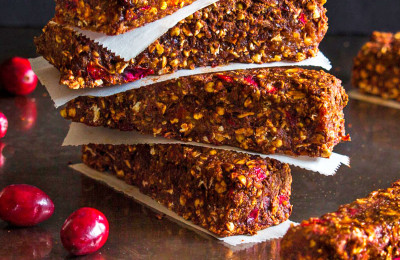 Energy Bars with Chocolate and Cranberries