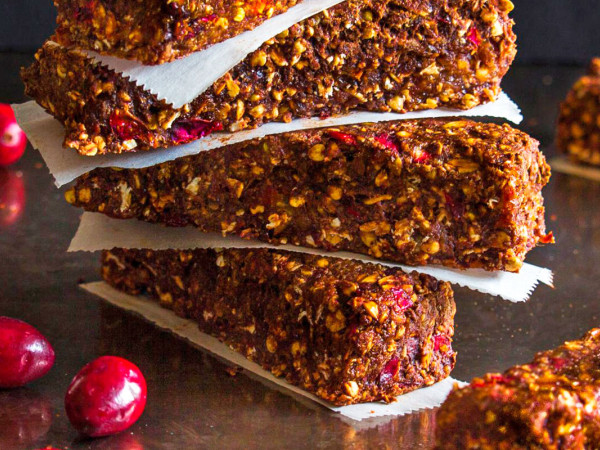 Energy Bars with Chocolate and Cranberries