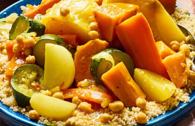 Rhubarb-Infused Moroccan Couscous