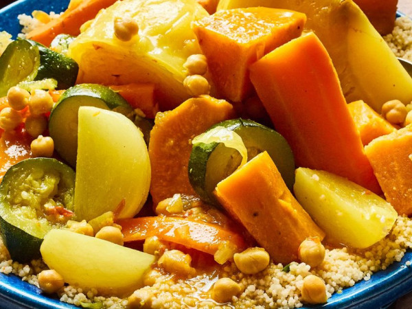 Rhubarb-Infused Moroccan Couscous