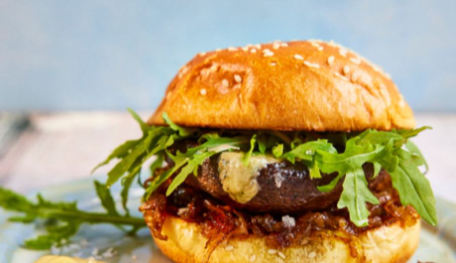 Bison Burgers with Portobello Mushrooms