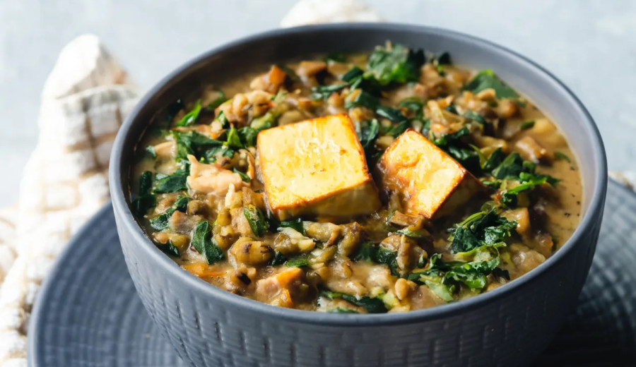 Mung Bean Curry with Spinach