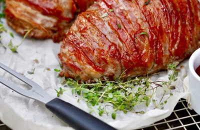 Bacon-Wrapped Buffalo Style Meatloaf