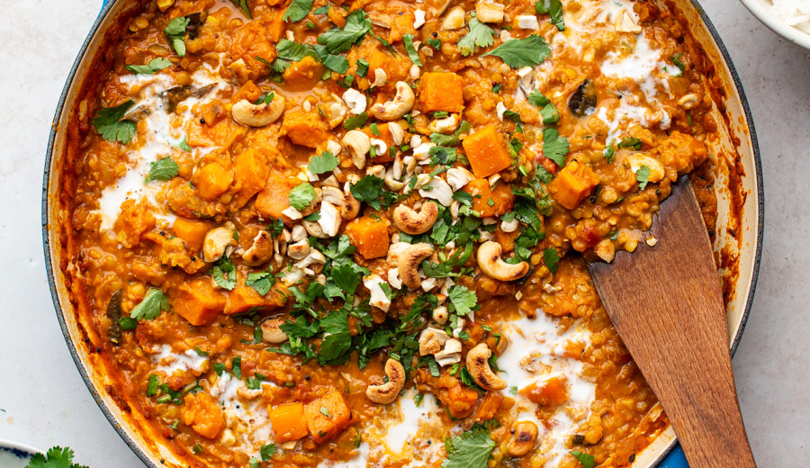 Sweet Potato and Coconut Lentil Curry (Vegan)