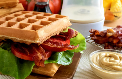 Prep-Ahead BLT Waffle Sandwiches